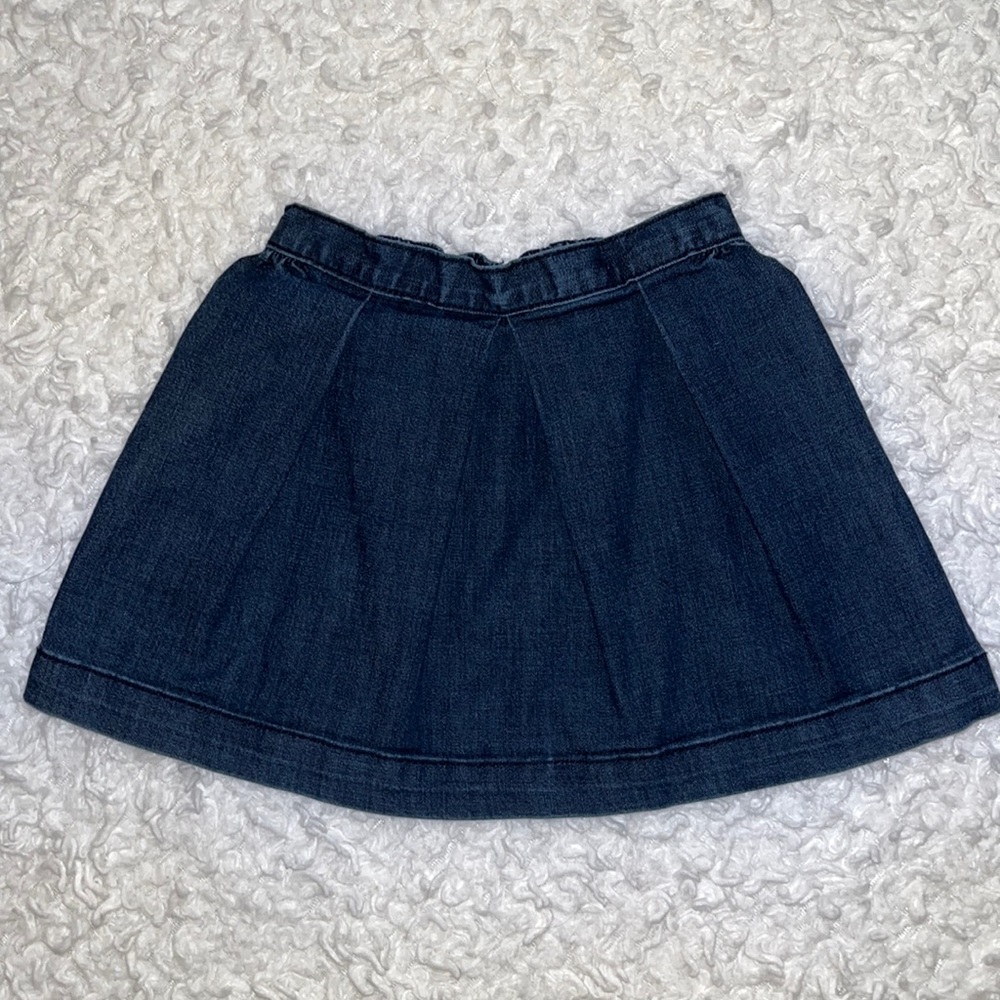 GAP Toddler Girls Pleated Denim Skirt with Elastic Waist sz. 3 yrs in EUC